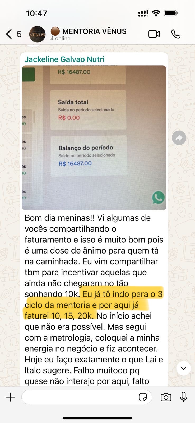 Depoimento de aluna do Programa de Aceleração Elleva 5